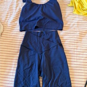 OFFLINE Aerie Navy Short Set